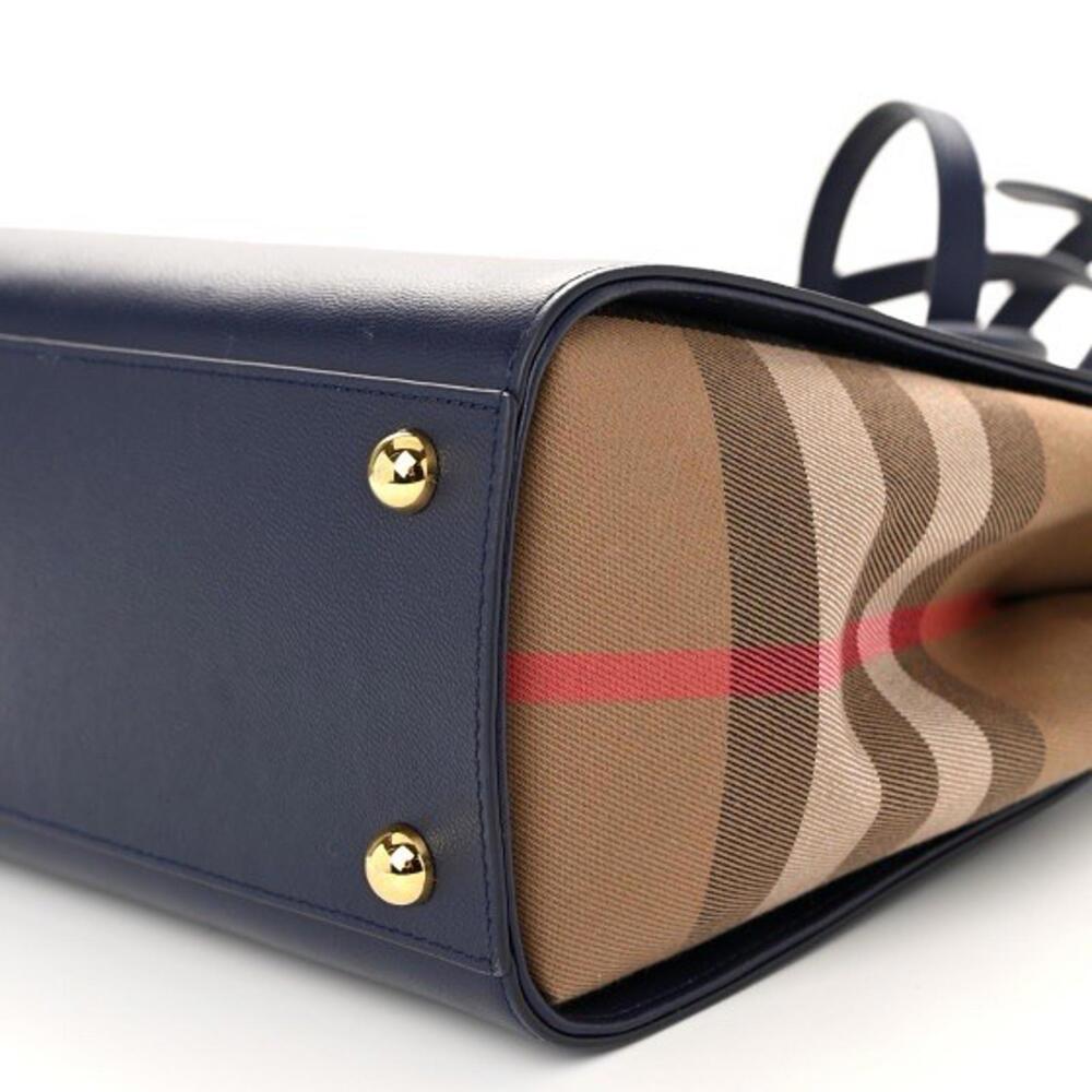 BNWT Burberry Small Banwell House Check Leather Shoulder Bag Blue! - Picture 9 of 9